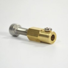 4mm Brass Hex Coupling For 38mm Plastic Omni Wheel 